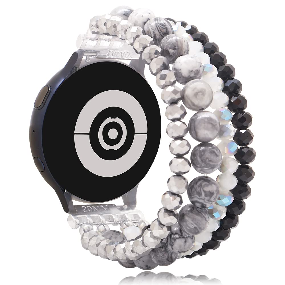 KAI Top Beaded Bracelet Compatible with Samsung Galaxy Watch 7 6 5 4 Band 40mm 44mm/Watch 6 Classic 43mm 47mm/Watch 5 Pro 45mm/Watch 4 Classic/Active