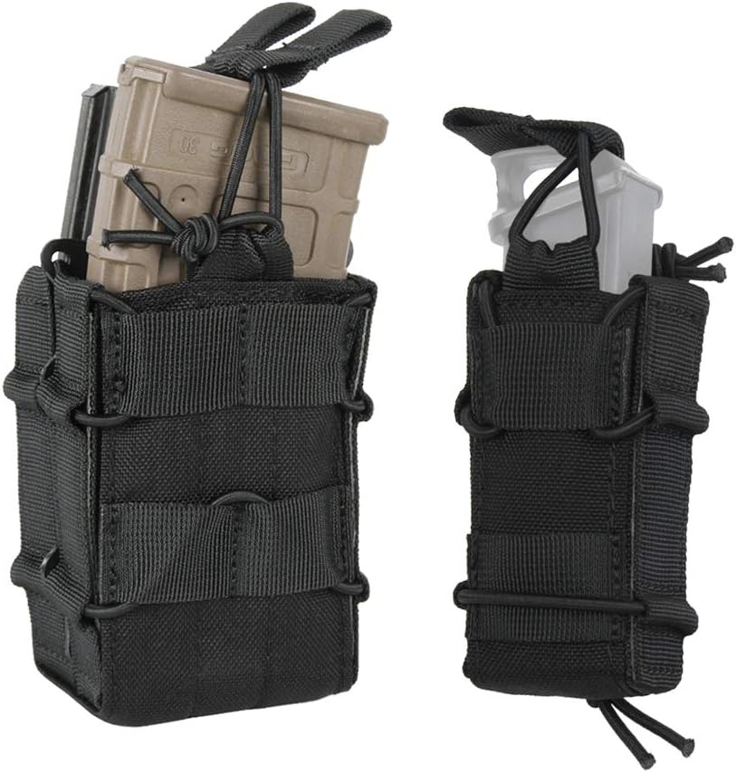 Tactical Molle Double Open-Top Mag Pouch Open Top Single Pistol Mag Pouch