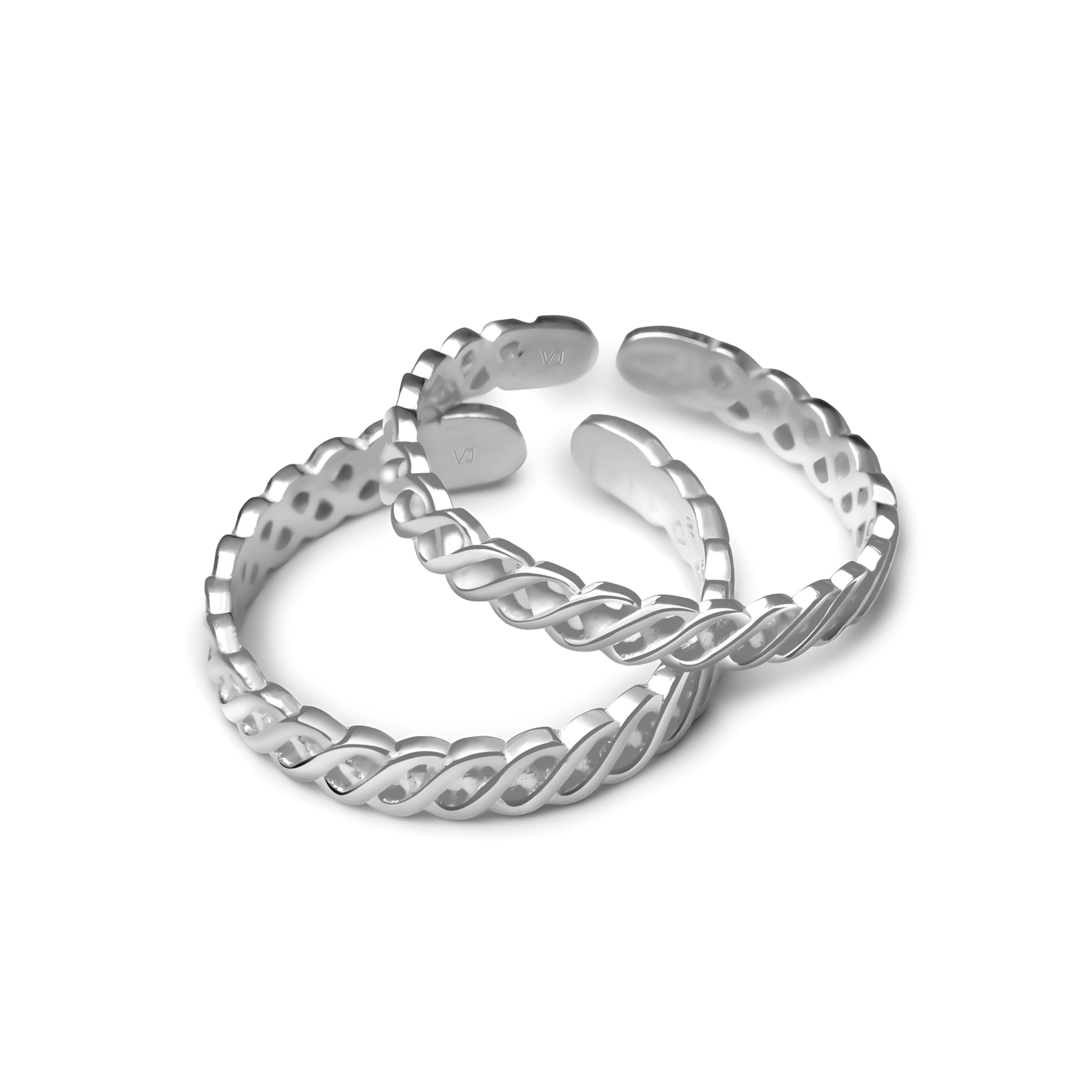 Exclusive 925 Sterling Silver Toe Rings for Women | Gift for Women and Girls | Bichiya | Accessories Jewellery | Certificate of Authenticity | Adjustable-image-15