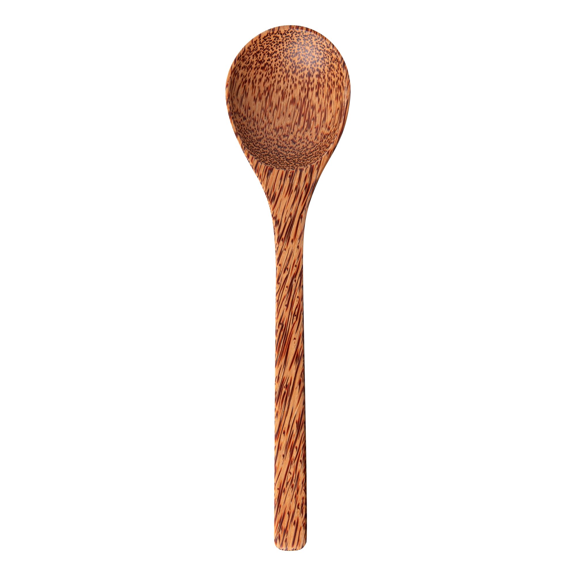 Restaurantware Coco Casa handgefertigte Servierlöffel, 27,7 cm, 10 fettdichte Kokoslöffel, lackiert, nachhaltig, braunes Kokosnuss-Servierbesteck zum Servieren mit heißen und kalten Speisen