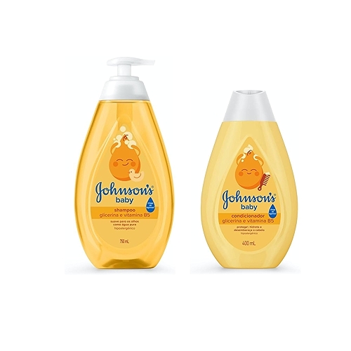 Kit Johnson's Baby Shampoo Glicerina Para Bebê, 750ml + Condicionador Infantil Johnson's B...