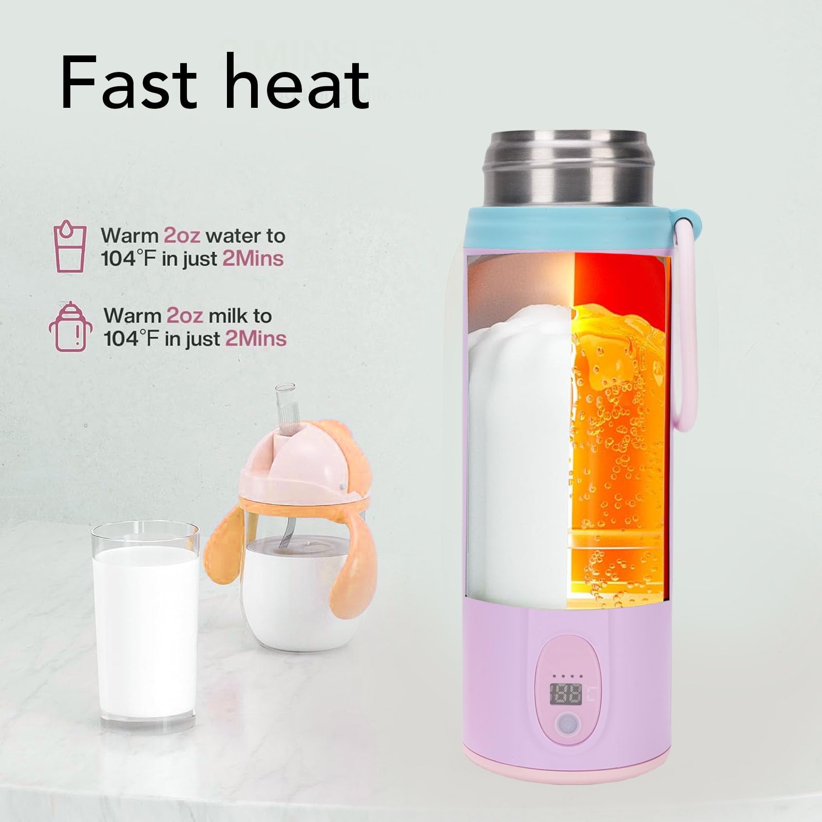 Scaldasalviette, controllo preciso della temperatura, riscaldatore latte materno e infantile, riscaldamento rapido, per viaggi