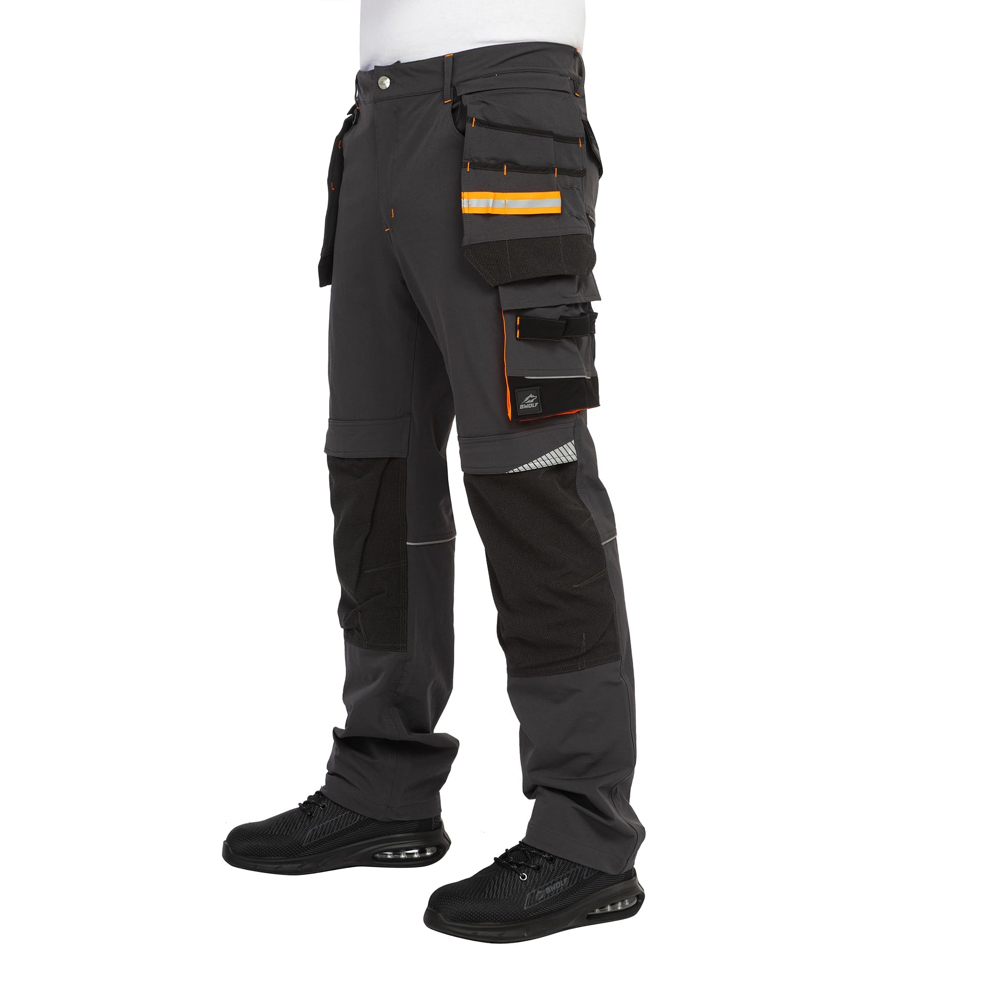 BWOLF Vector - Pantalones cortos de trabajo para hombre, robustos y flexibles, 90% nailon, 10% elastano, ligeros, elásticos, con bolsillos