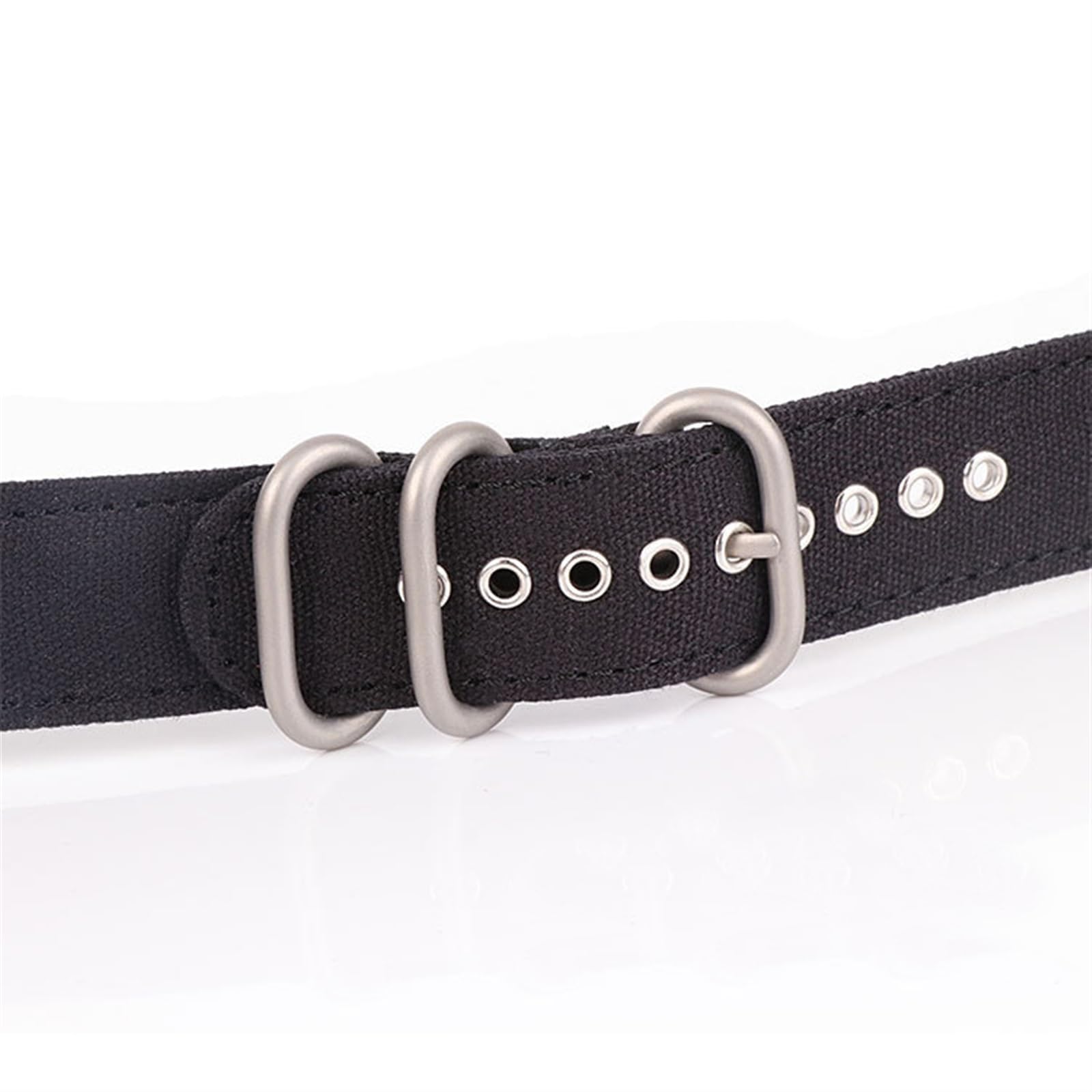 HABITZ Bracelet en nylon boucle anneau 18 mm 20 mm 22 mm 24 mm tissu en toile souple bracelet for dégagement rapide compatible for Samsung compatible for la montre intelligente Huawei (Color : Black