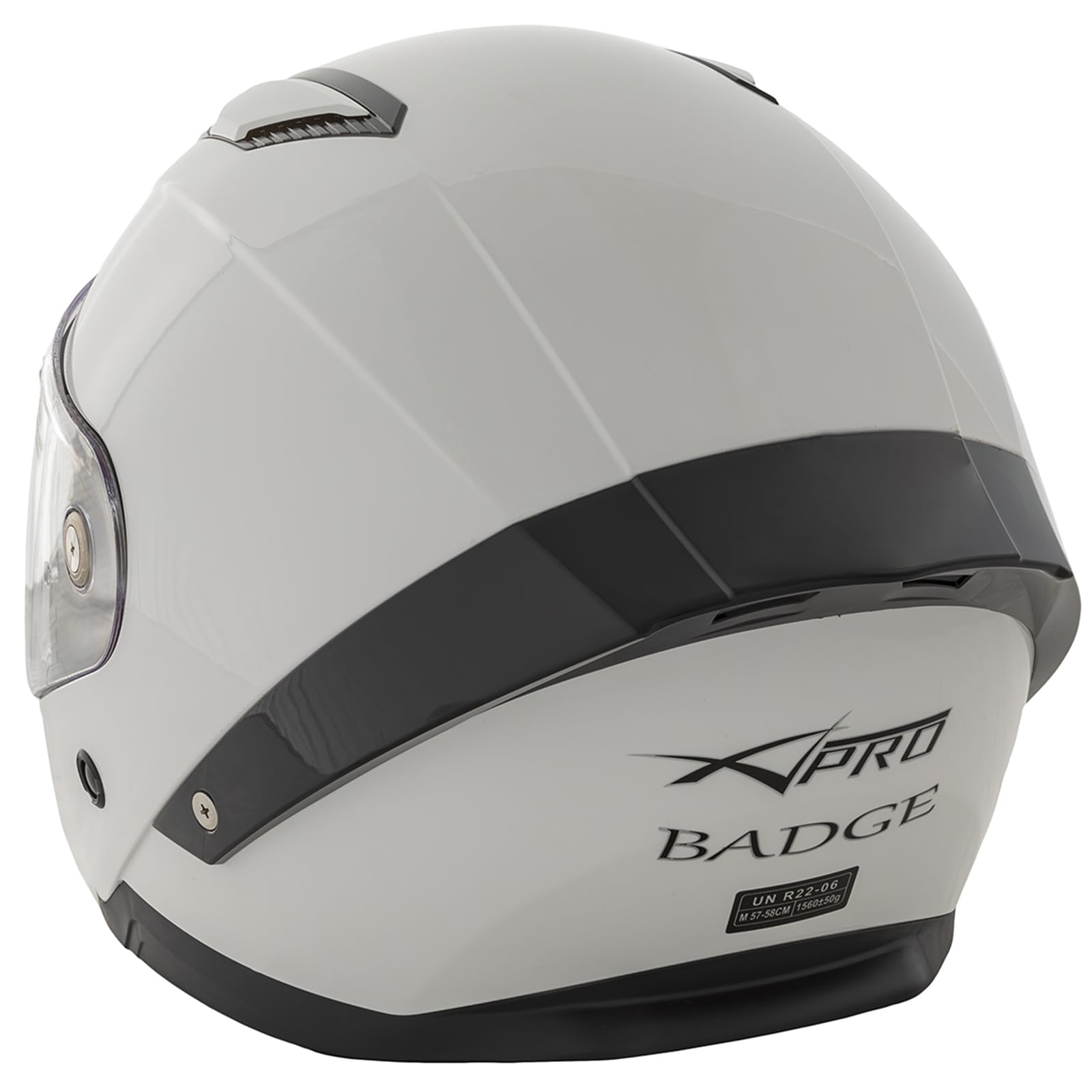 Casco Integral Moto Scooter Visera Gafas retráctiles Touring Blanco M