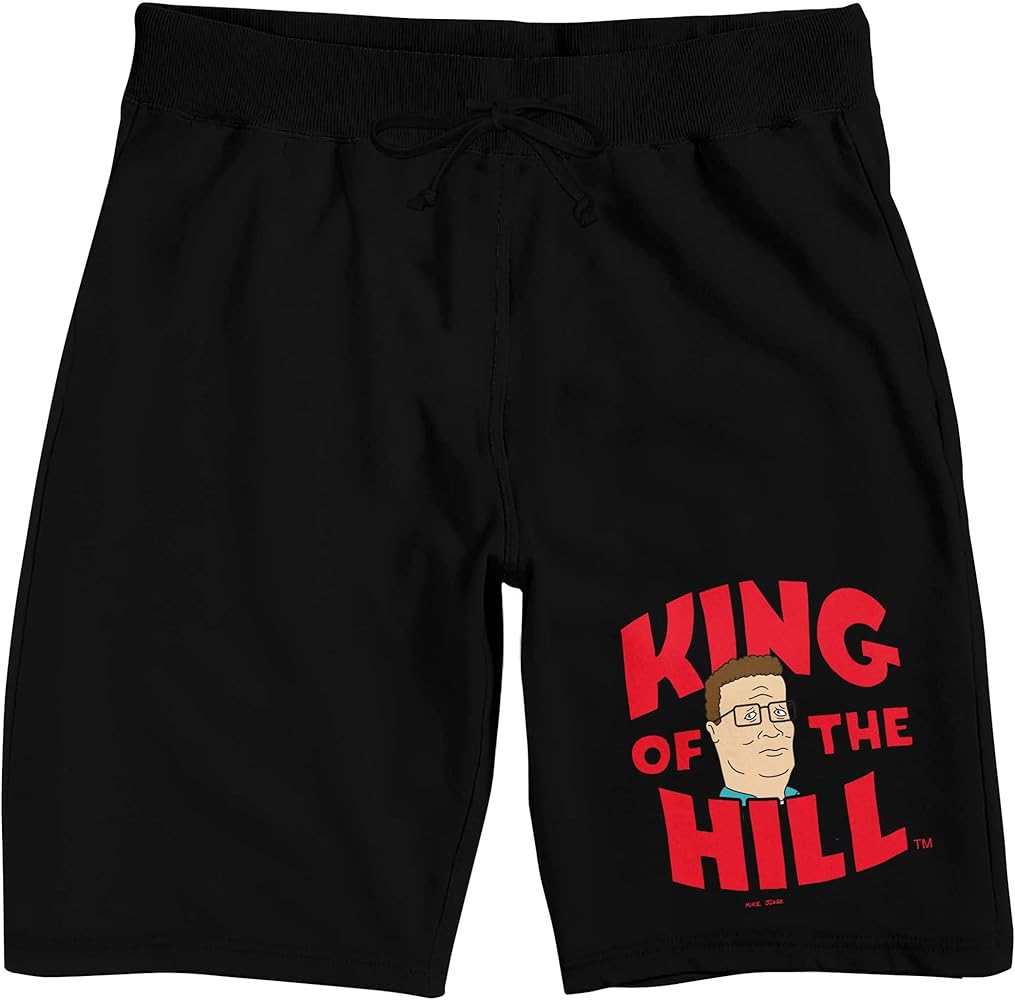 King of The Hill Hank Hill Logo Men's Black Sleep Pajama Shorts