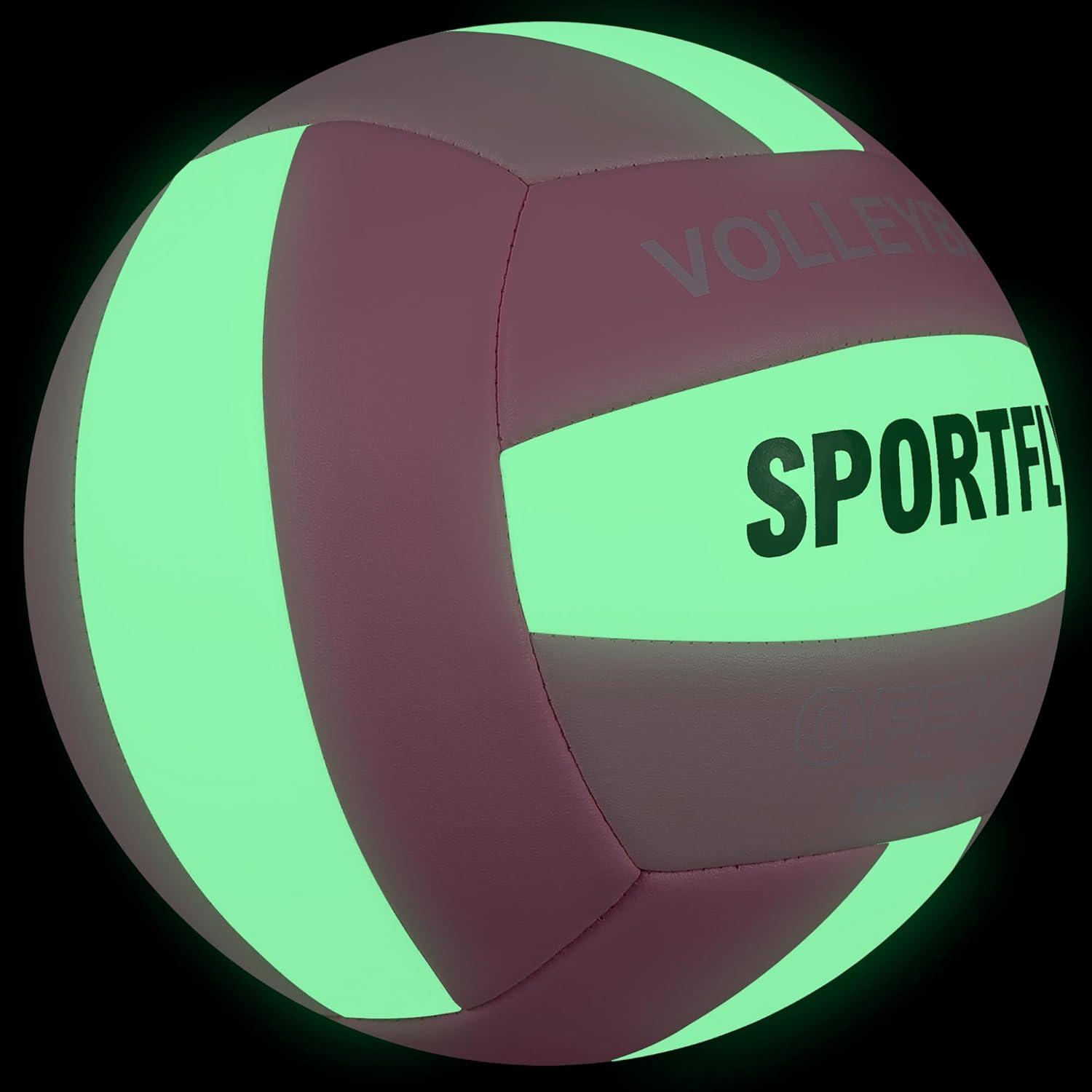 Official Size 5 Glow in The Dark Volleyball, Fluorescent Light Night Volleyball Soft Indoor Outdoor Gift Night Ball for Game Gym Training Beach Play with Pump Kit - Image 3