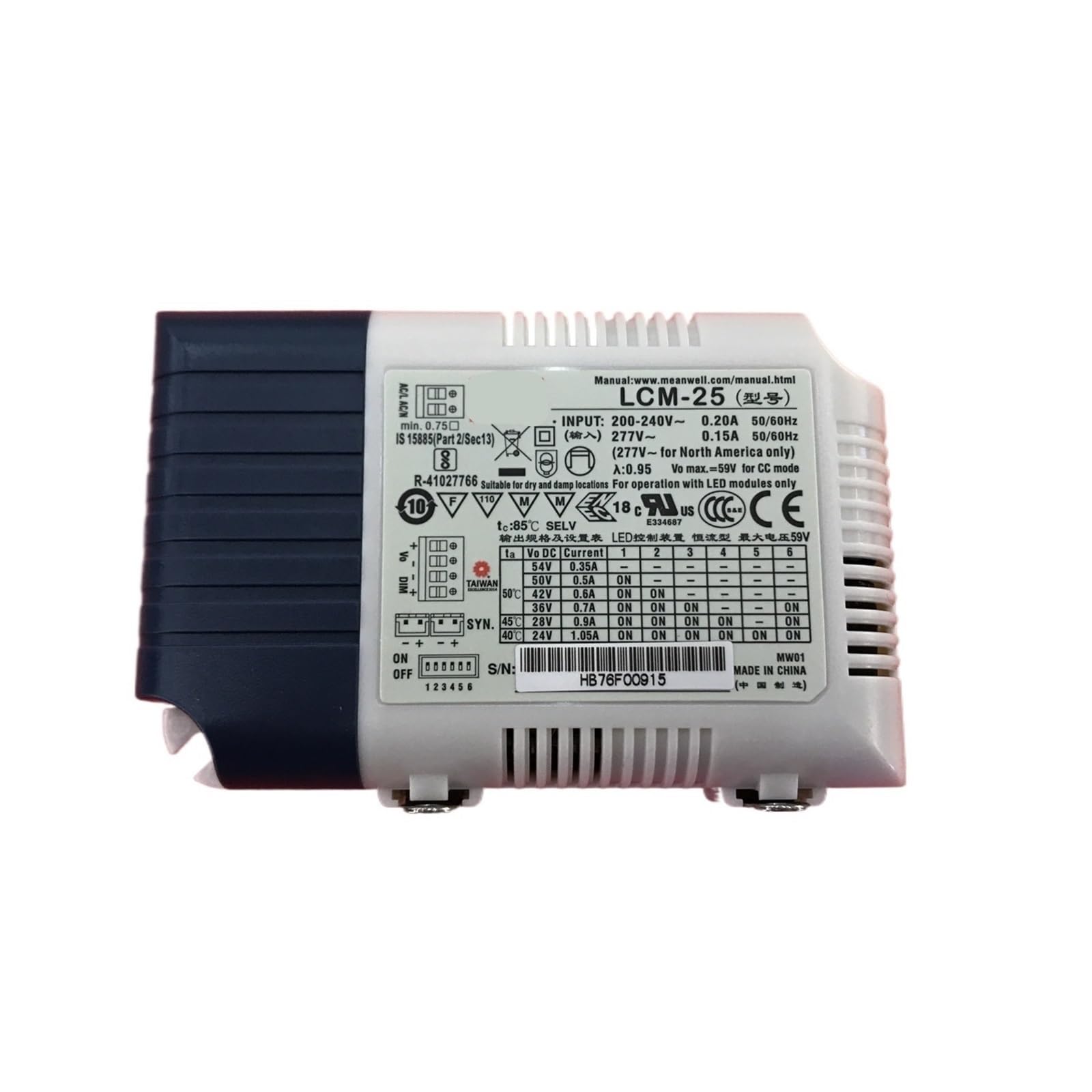 LCM-25DA pilote de mode à courant constant 25 W crée votre ambiance led