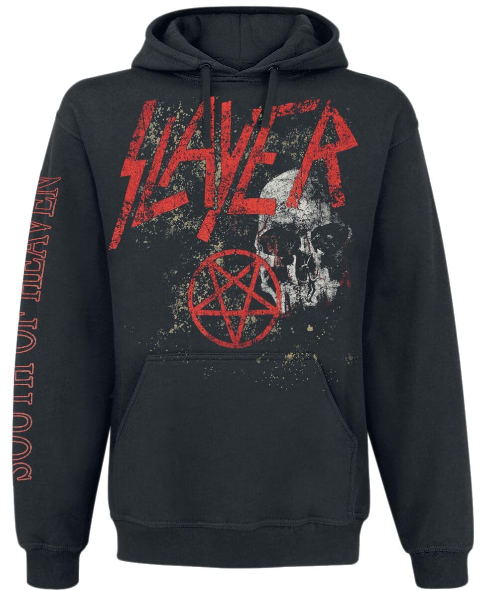 Slayer Skull Männer Kapuzenpullover schwarz Band-Merch, Bands