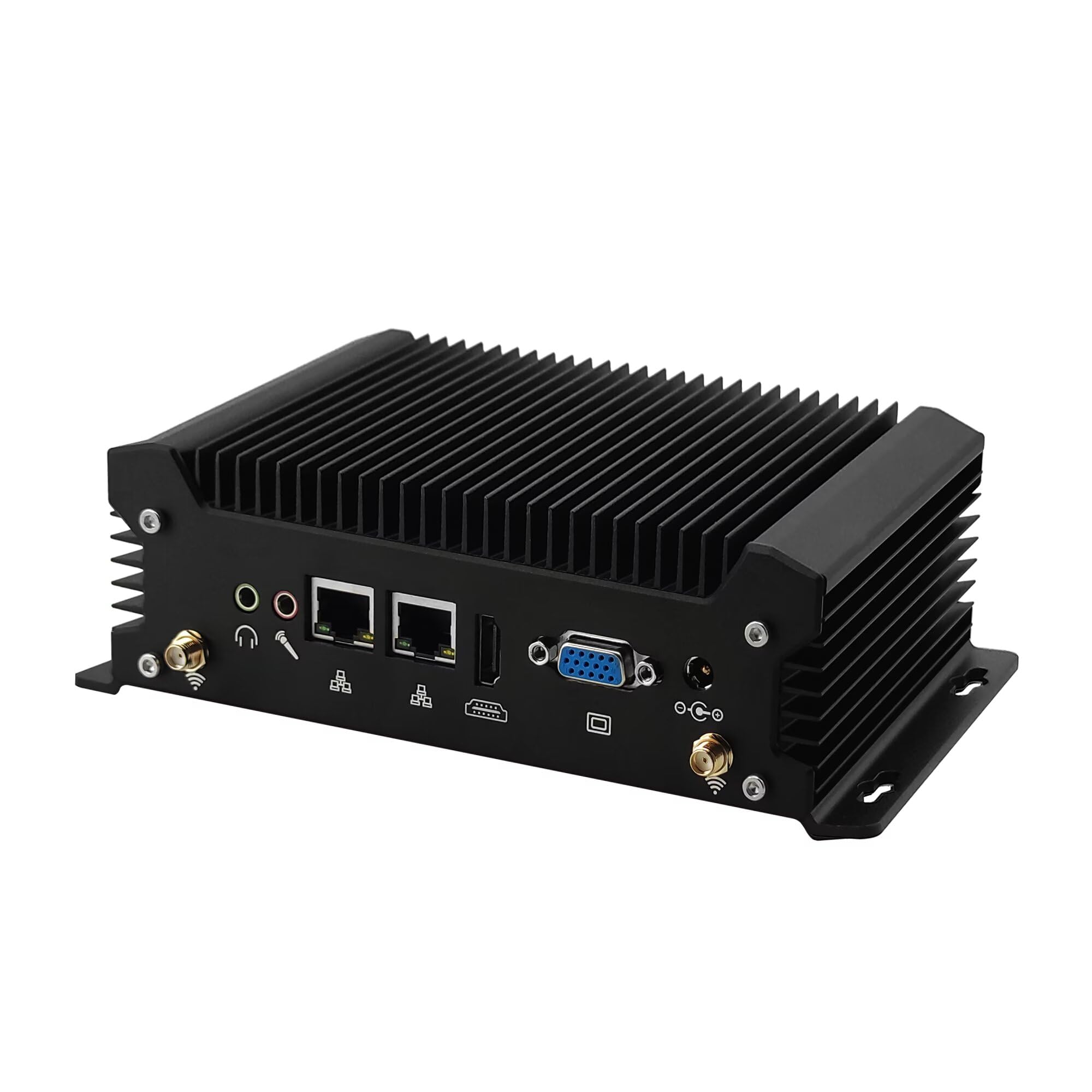 Fanless Mini PC Industrial Core i3 1315U, Micro Desktop Computer Barebone, 2x RS232 COM, 2 x GbE Realtek 8111H, Wifi/BT, Pre-installed Win 11 Pro Appliance Hardware