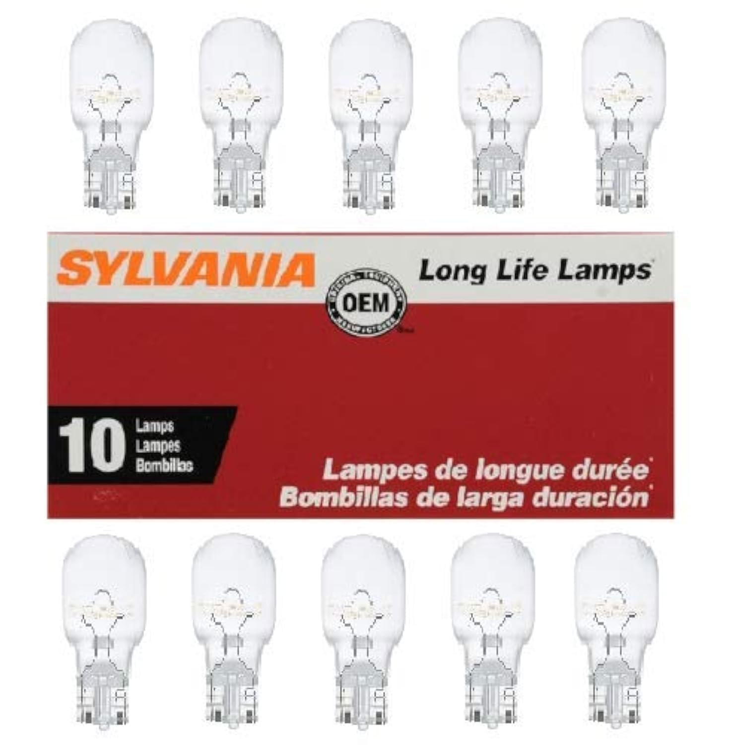 SYLVANIA - 921 Long Life - High Performance Incandescent Bulb, 35965 (10 Pack)