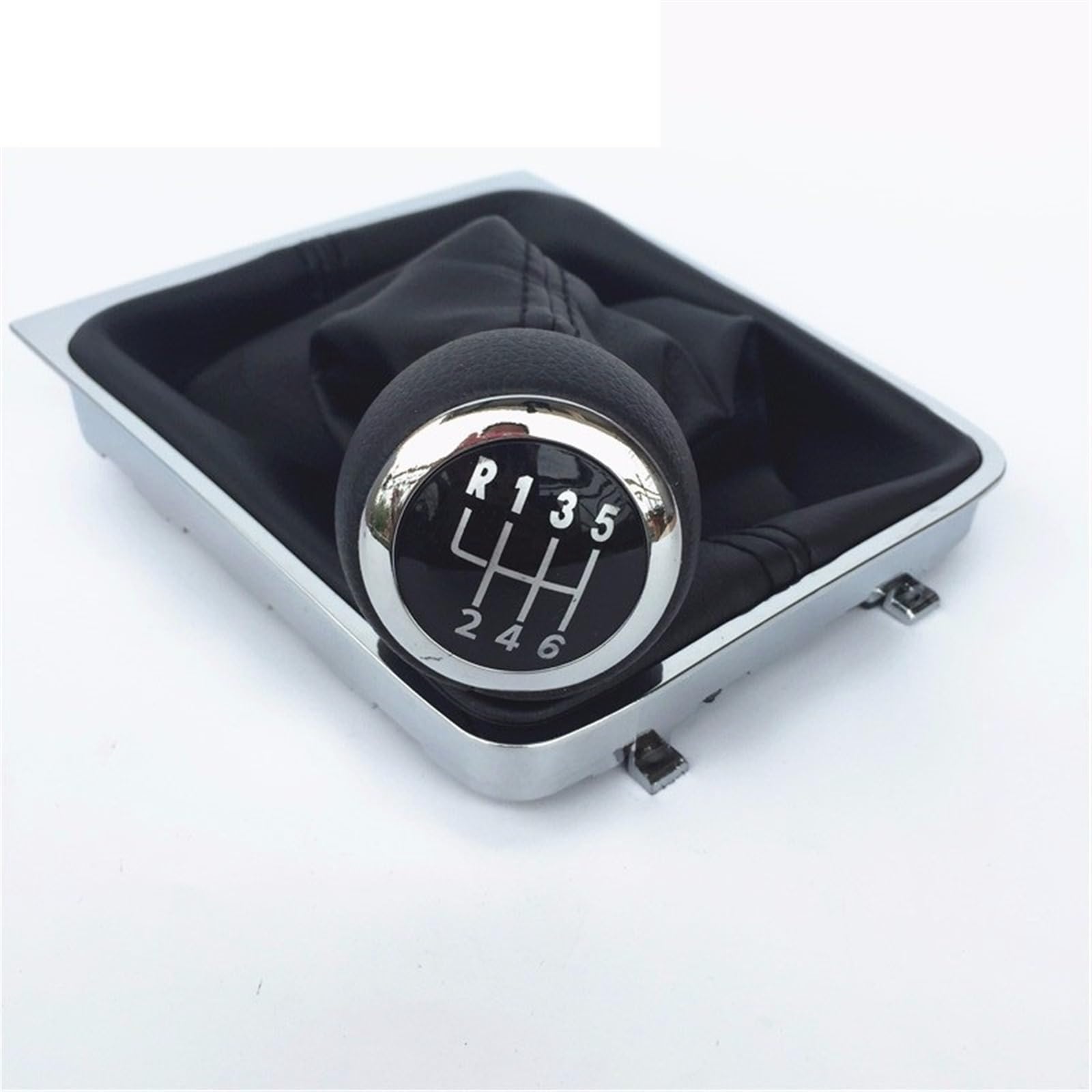 Hsukiho 6 Speed Gaiter Boot Car Shift Knob Cover For Vw For Passat B6 (2005 2006 2007 2008 2009 2010 2011) 5/6 Speed Car Manual Gear Shift Knob Gaitor Frame Boot(6 Speed Gaiter Boot)