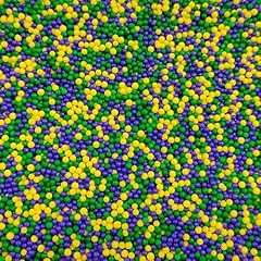 2mm Purple Yellow and Green Pearls