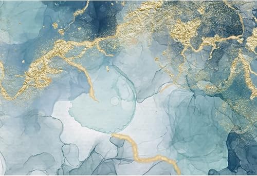 Miniatura 7 de Leyiyi Fondo de 12 x 8 pies para fotografía, telón de fondo de mármol negro y dorado, arte abstracto, telón de fondo dorado de arena movediza para