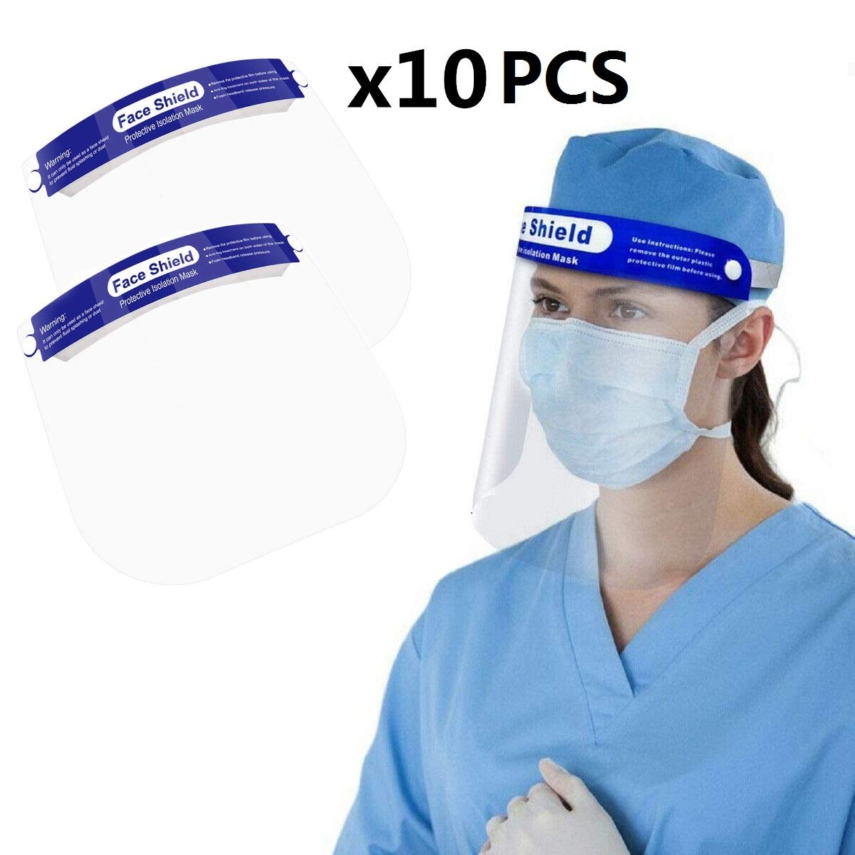 visiera medicale per la protezione dall'influenza