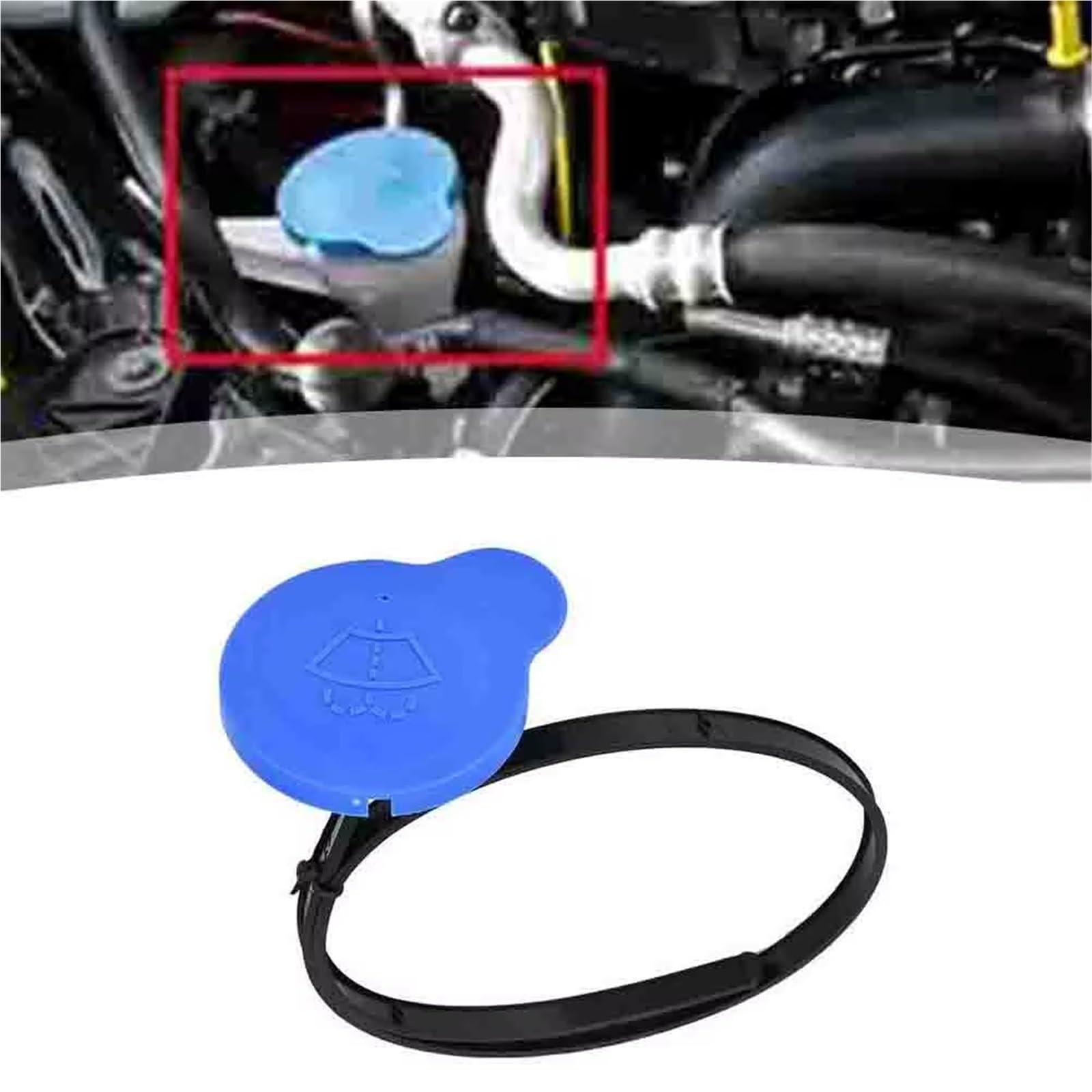 Scheibenwischer-Flüssigkeitskappe Kompatibel Mit Nissan Für Qashqai 2007–2019, Autowaschdeckel Plus Verkleidung 28913JD00A Waschwasserbehälter