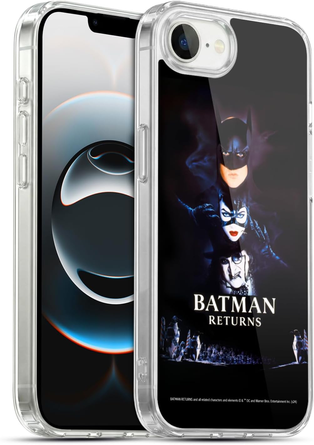 Head Case Designs Officially Licensed Batman Returns Poster Key Art Gel Case [Military Grade Protection] Compatible with Apple iPhone 16e / iPhone 17e and Compatible with MagSafe