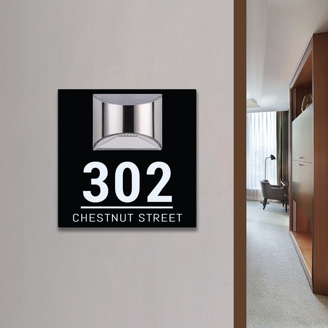 Targa Solare LED Personalizzata - Numeri Civici Illuminati Per Esterno, Acrilico - Foto 11