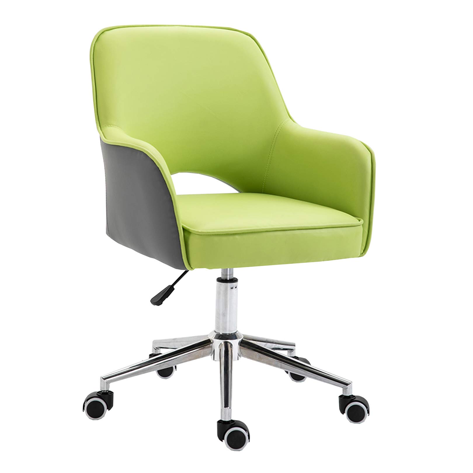 Chaise de bureau pivotante en cuir PU réglable avec support lombaire