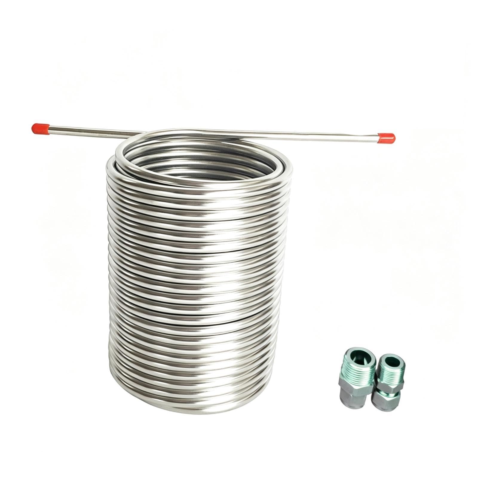 Sharplace Mosto con serpentín Tubo Acero Inoxidable para montajes Camping, Bricolaje y elaboración Cerveza, con Conector