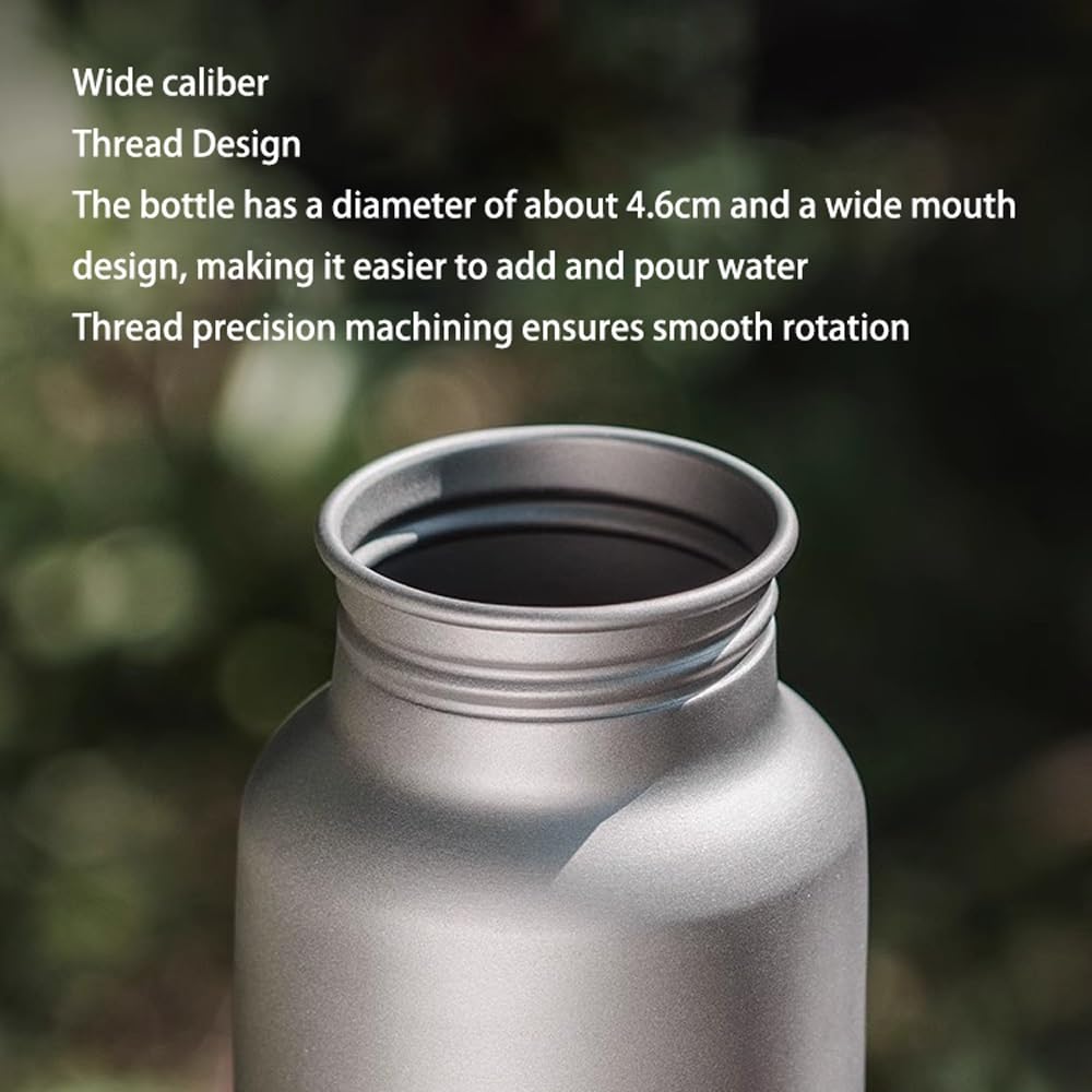 Gourde de Sport en Titane 800 ML | Accessoire d'extérieur ultraléger, étanche et réutilisable for Les Voyages, Le Camping, la randonnée, Le Sport et Le Quotidien.