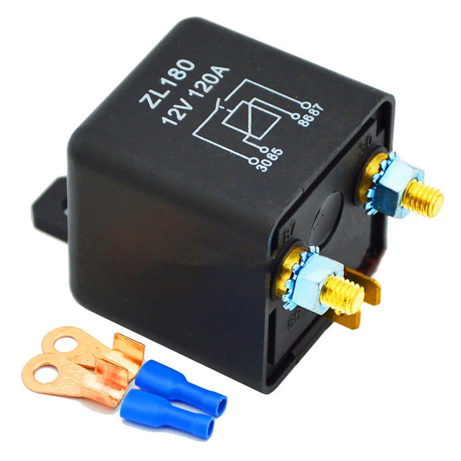 Relais de voiture 48VDC 120A 4 broches avec accessoires pour démarrage et batterie, lot de 5
