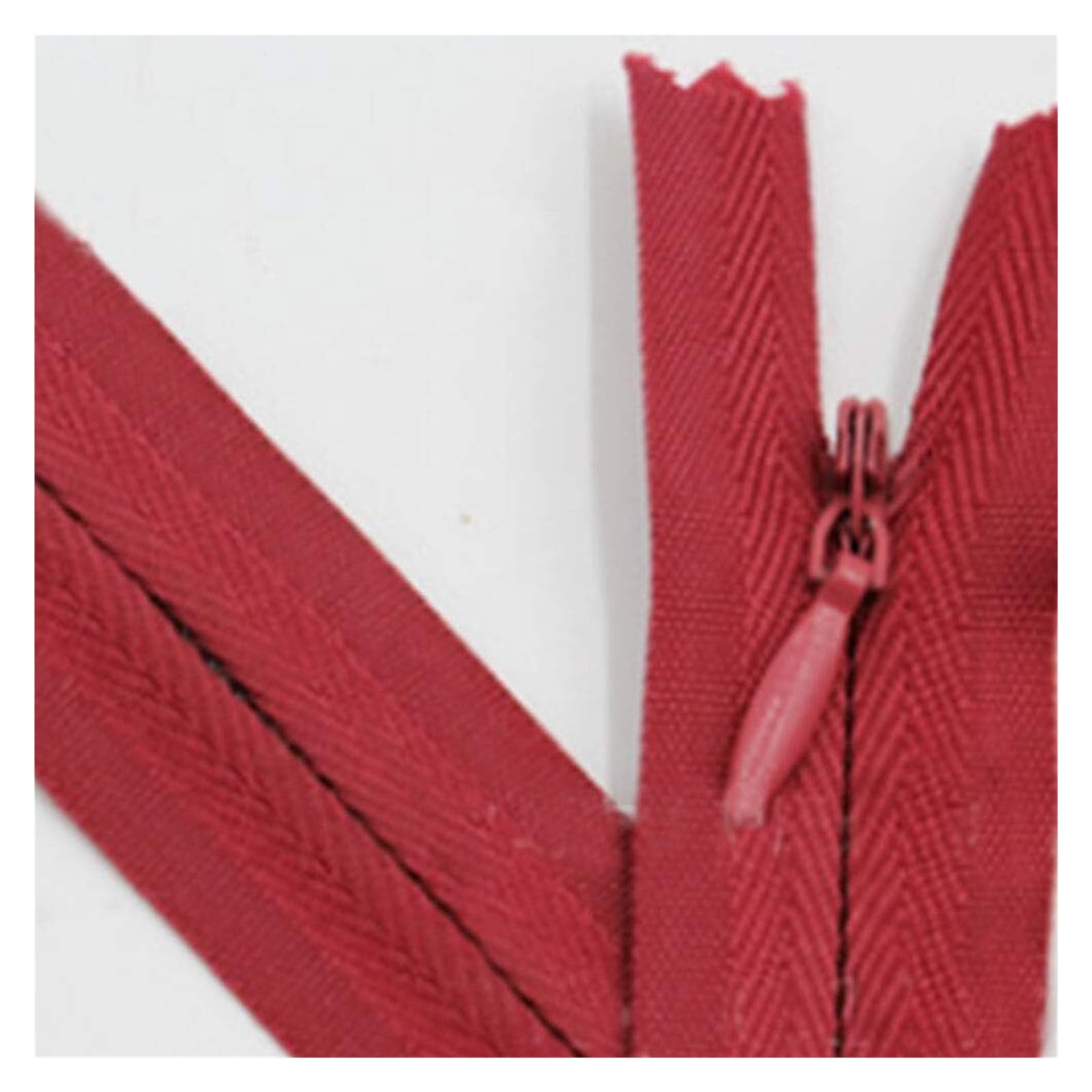 dfEDRd Nylon Coil Zipper by The Yards, 10pcs/Bag 28cm-60cm NO.3 Long Invisible Zippers Clothes Accessory(Wine Red,40cm)