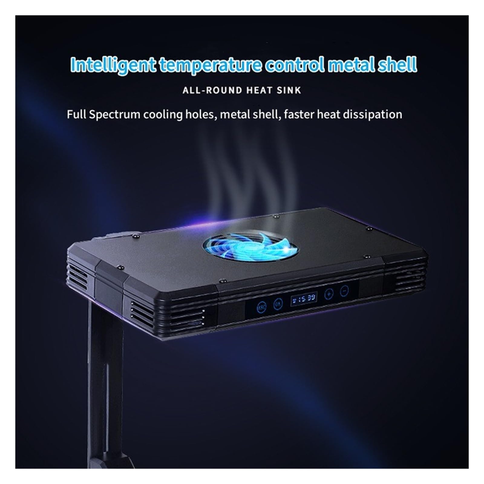 oświetlenie akwarium Akwarium pełne spektrum ściemnialne oświetlenie rafy koralowej 30W 52W 75W LED wschód słońca zachód słońca ze sterowaniem dotykowym oświetlenie morskie do akwarium roślinnego(A075