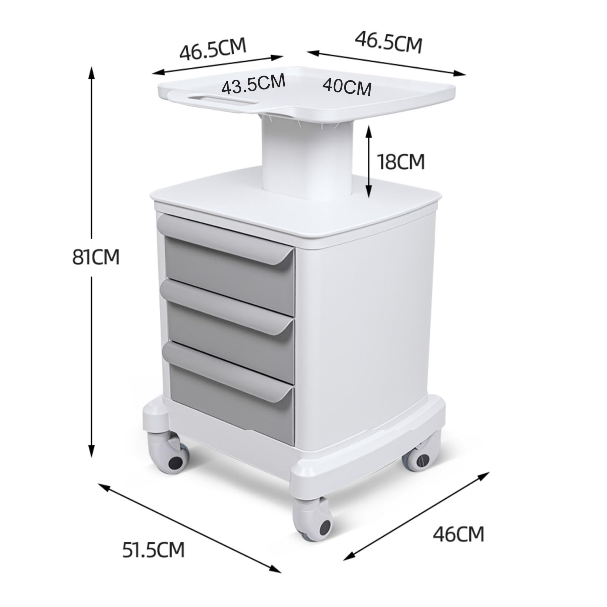 Carrello Professionale con cassetti Carrello Medico con Ruote Carrello con rotelle Carrello Artistico Carrello Medico Carrello di Bellezza per casa Camera da Letto Salone Laboratorio Ospedale