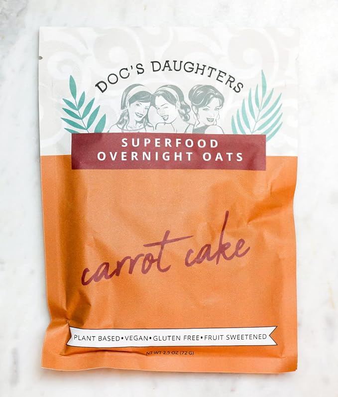 Doc's Daughters Superfood Overnight Oats - Carrot Cake (Pack de 6) miniatura 2