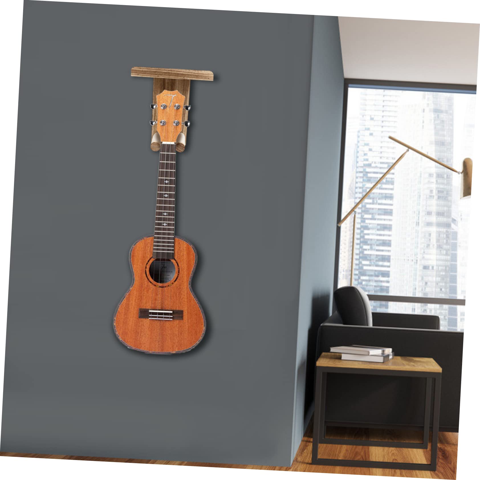 ERINGOGO 2 Szt. Drewniany Wieszaczek Gitarę Ścienny Stojak Instrumenty Praktyczny Wieszak Gitarę Do Domu Sklepu Muzycznego Wykonany z Trwałego