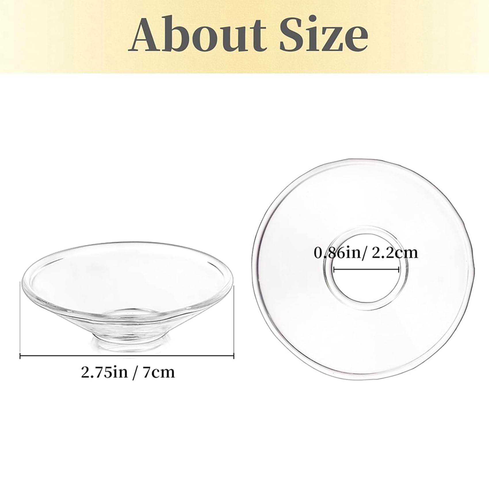Bobèches en Verre pour Bougeoirs, 36 Pièces, Protège-Bougies, Anneaux pour Bougies Coniques, Récupérateur de Gouttes de Bougies.