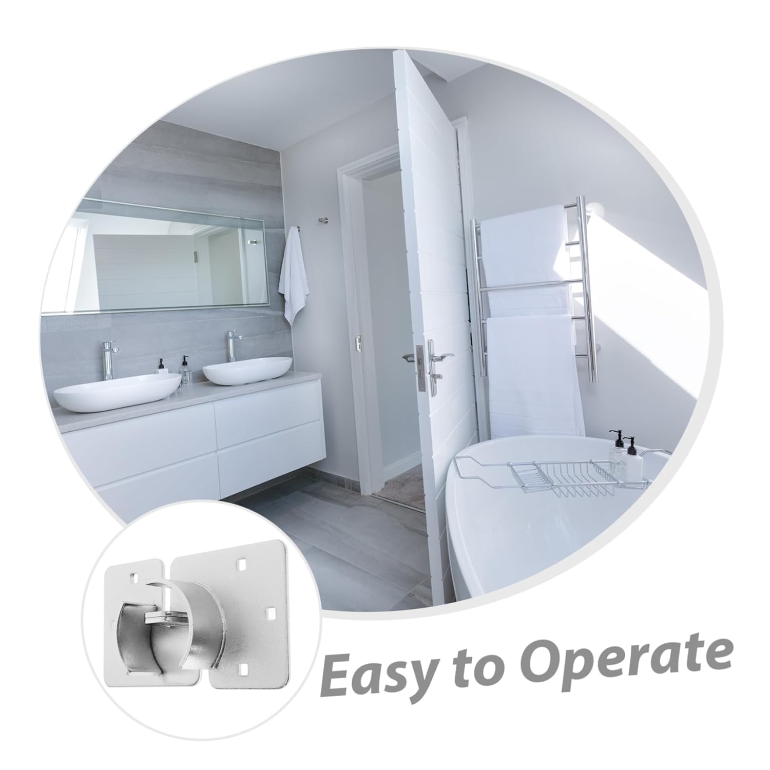 Gatuida Spherical Door Lock Hasp with Keyed Alike Padlocks Distinctive Design for Offices Bathrooms and Indoor Use Stable Construction for Enhanced Security and Aesthetic Appeal