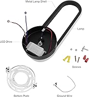 Vista 4 de XEYOU Aplique de pared moderno de 12 W, giratorio, 330°, para interiores, color negro, LED, para dormitorio, sala de estar, hotel, pasillo, pasillo