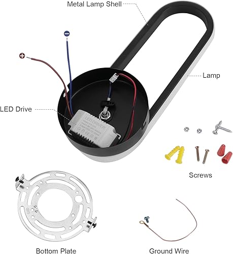 Miniatura 4 de XEYOU Aplique de pared interior moderno de 12 W, giratorio de 330 , lámpara de pared LED negra para dormitorio, sala de estar, hotel, pasillo,