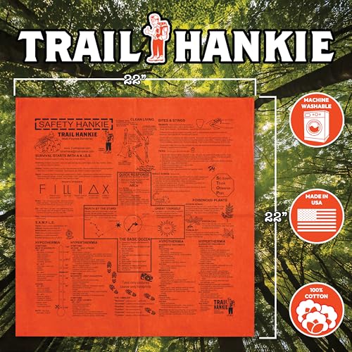 Safety Bandana for Hiking & Camping – USA Made 100% Cotton Neck Gaiter, Face Mask, Handkerchief - Image 3
