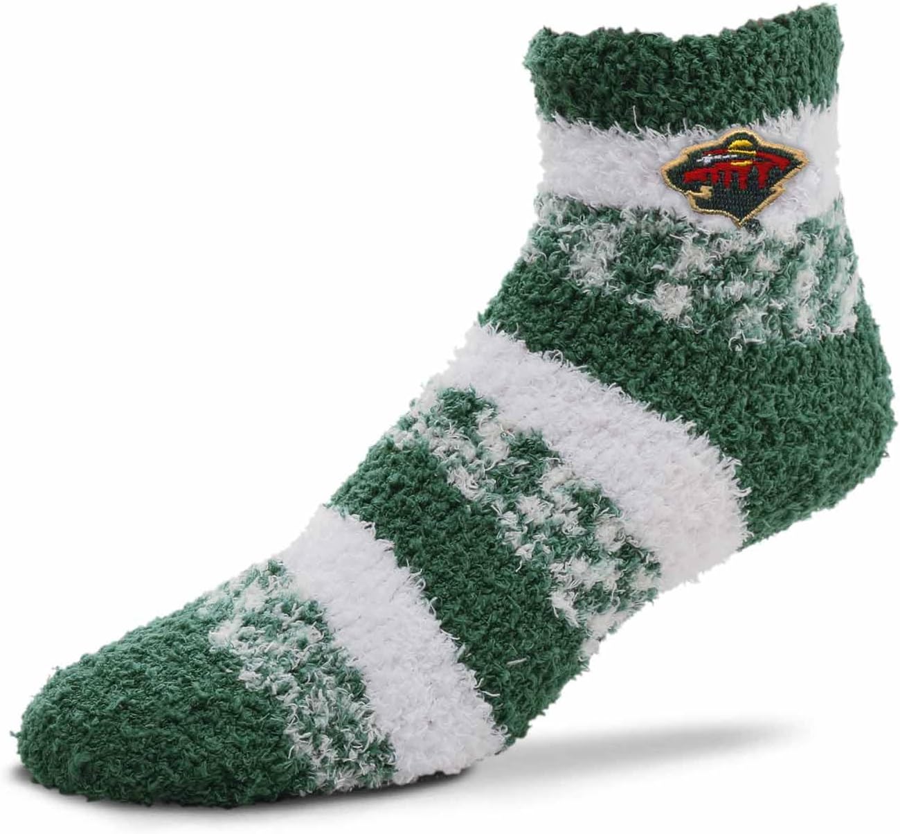 For Bare Feet NHL Unisex Cozy Sleep Socks, Fuzzy Ankle Length Plush And Soft, Women Men, One Size Fits Most
