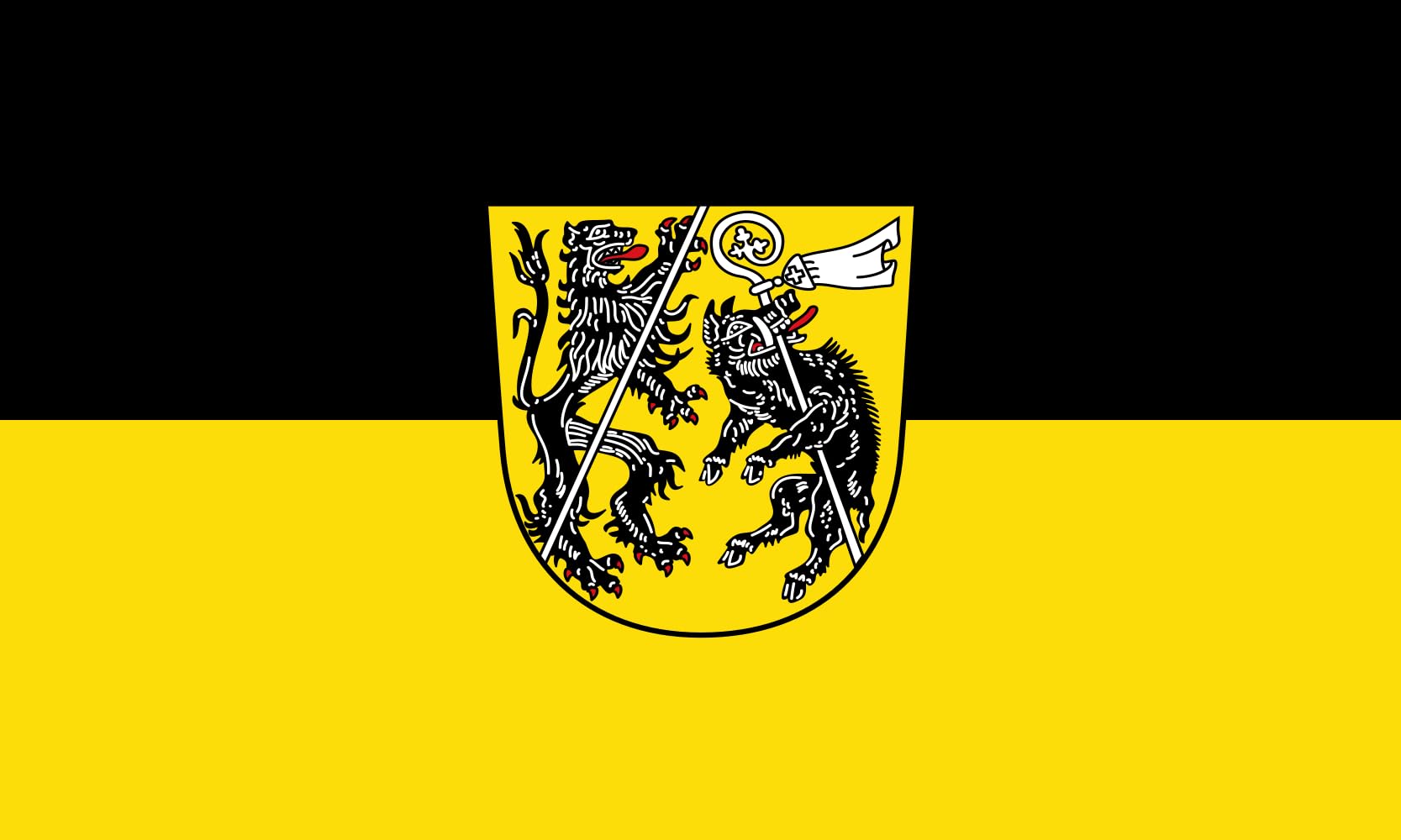 Drapeau Landkreis Bamberg finition premium : grand format paysage haute résistance 1.35m²