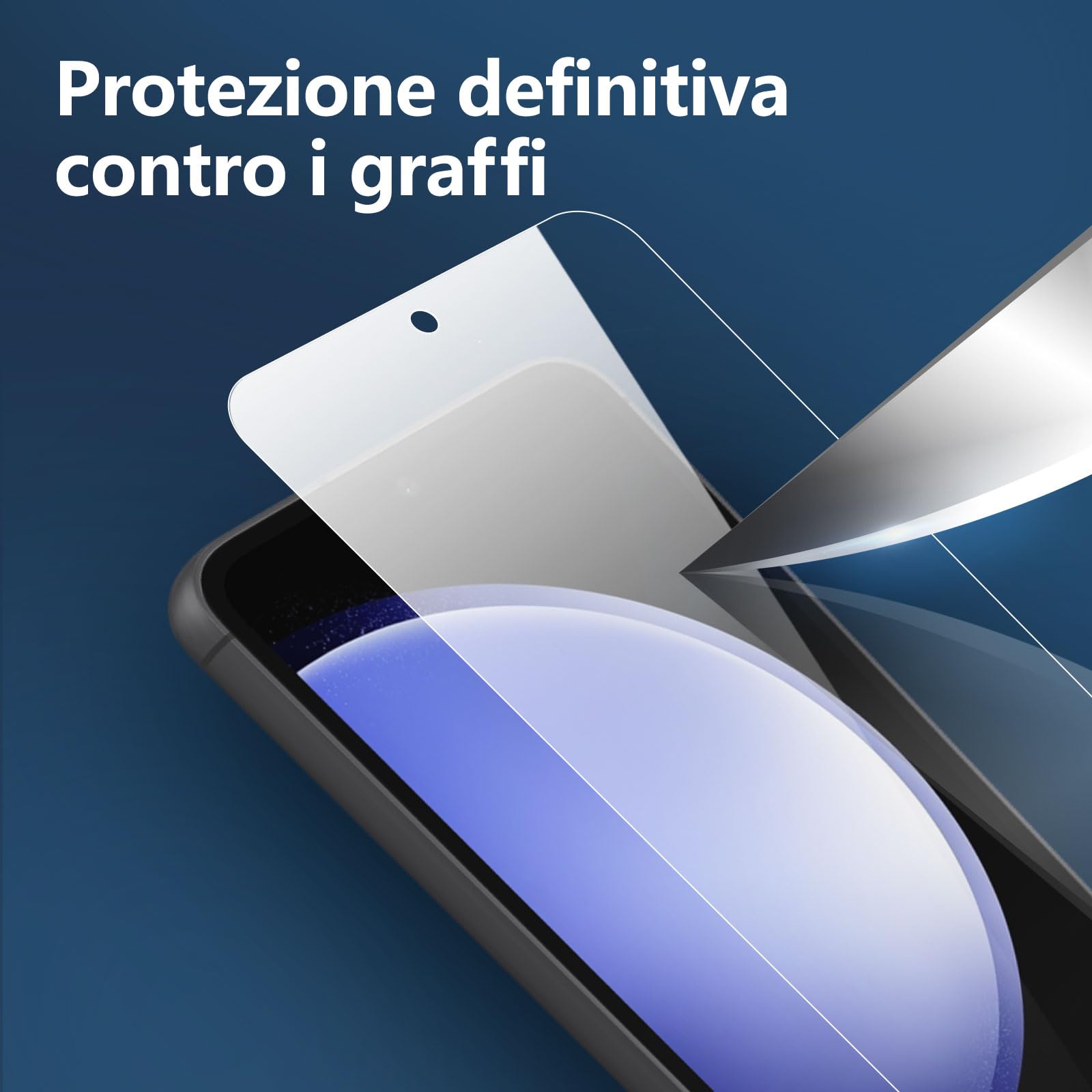 NEW'C 3 Pezzi, Vetro Temperato per Samsung Galaxy S23 FE 5G, Pellicola Prottetiva, Senza Bolle, Durezza 9H, 0,33mm Ultra Trasparente, Ultra Resistente