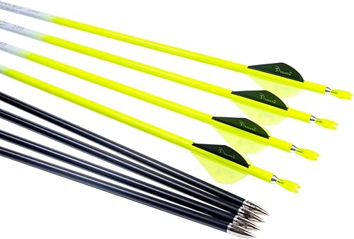 Miniatura 2 de QunYing Flecha de carbono de tiro con arco 28 29 30 pulgadas 300 340 350 400 columna vertebral práctica caza flechas para arco recurvo compuesto 12