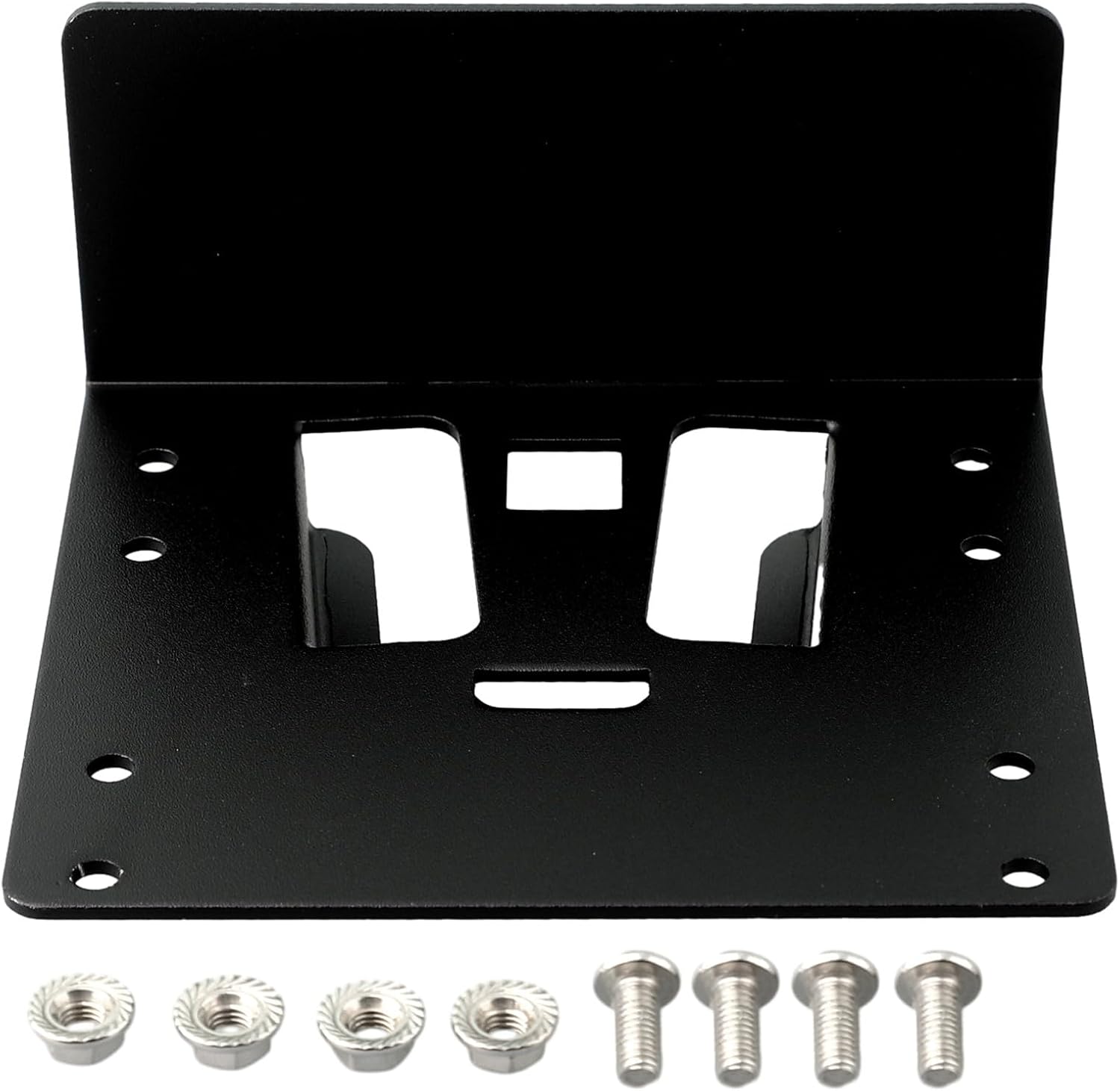 Aluminum for Bicycle Front Bag Adapter for Brompton Carrier Block, for Bike Luggage Mounting Bracket with Bolts, Black