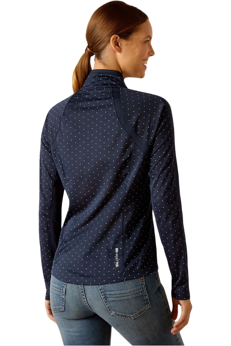 ARIAT 2023 Damen Sunstopper 2.0 1/4 Zip Baselayer 10030429 - Grau Camo Floral -