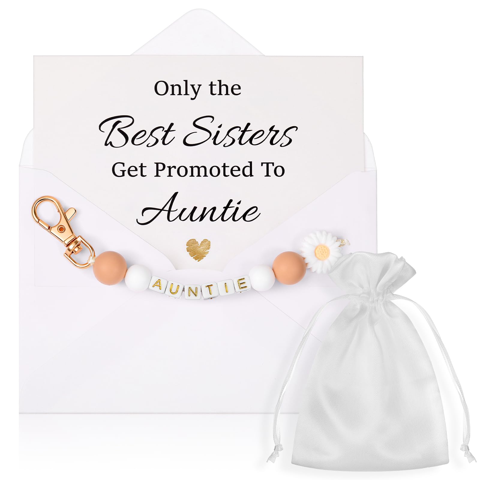 Hestya Promoted to Auntie Gift Keychain Pregnancy Announcement Aunt Reveal