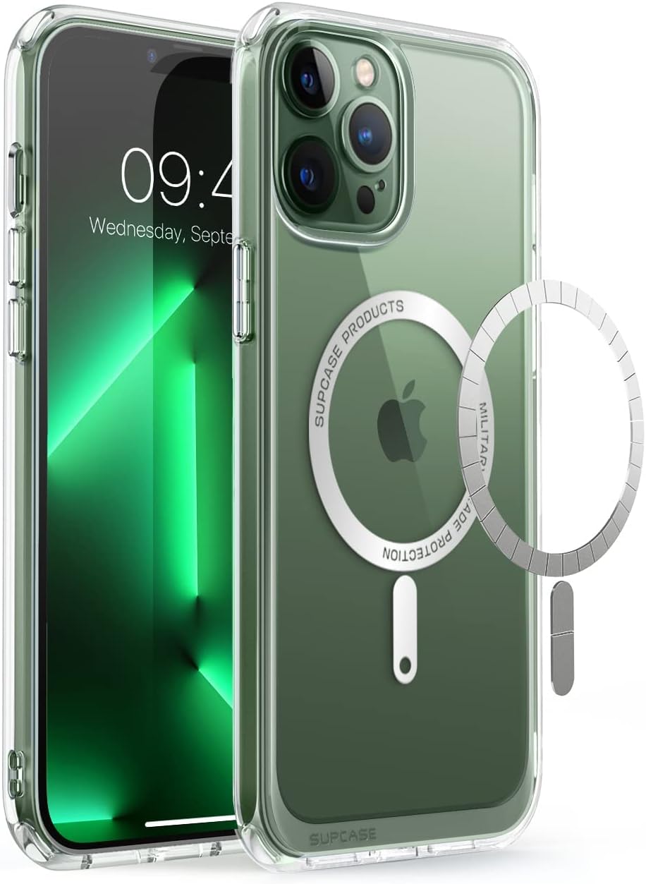 SUPCASE Unicorn Beetle Mag Series Transparent Hybrid Protective Case for iPhone 13 Pro (2021 Version) 6.1 inch, Compatible with MagSafe (Clear)