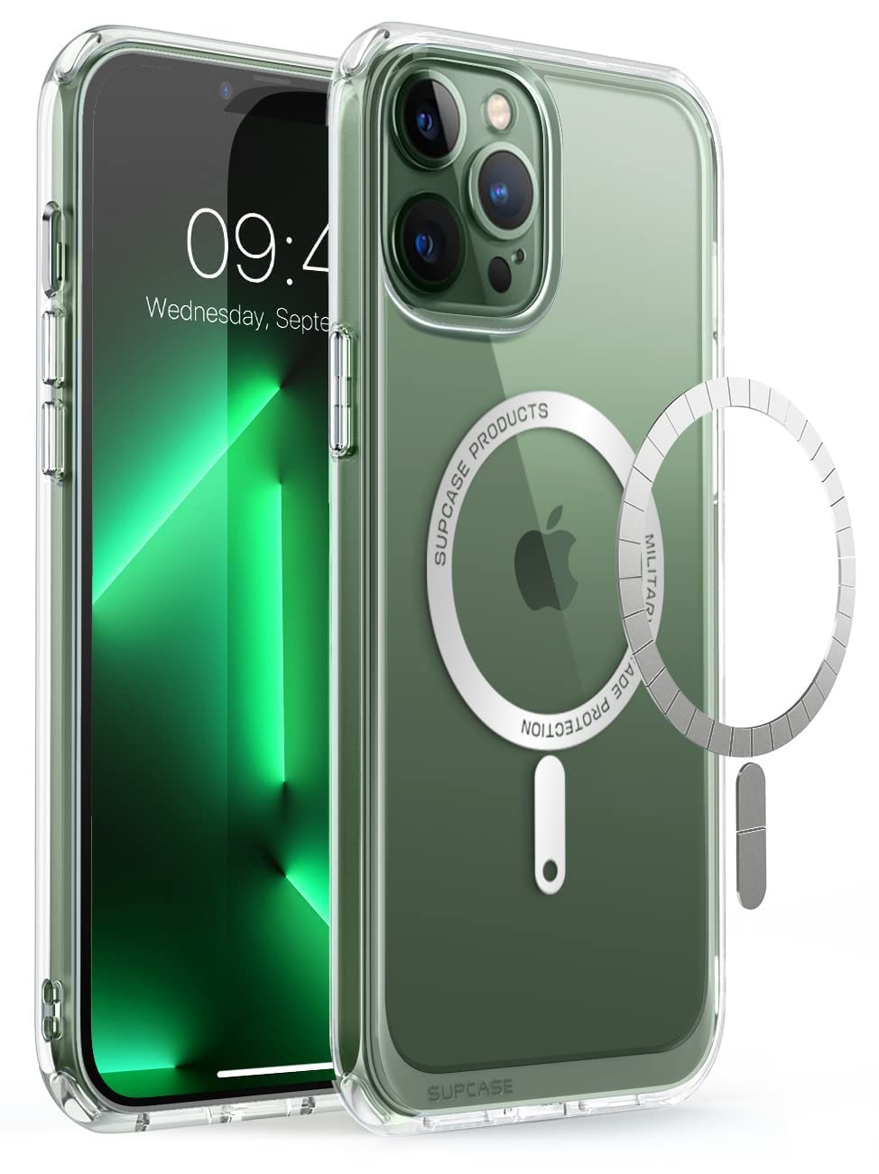 SUPCASE [Unicorn Beetle Mag Series] Case Designed For iPhone 13 Pro, 6.1" (2021), Premium Hybrid Protective Clear Case Compatible With MagSafe - Clear