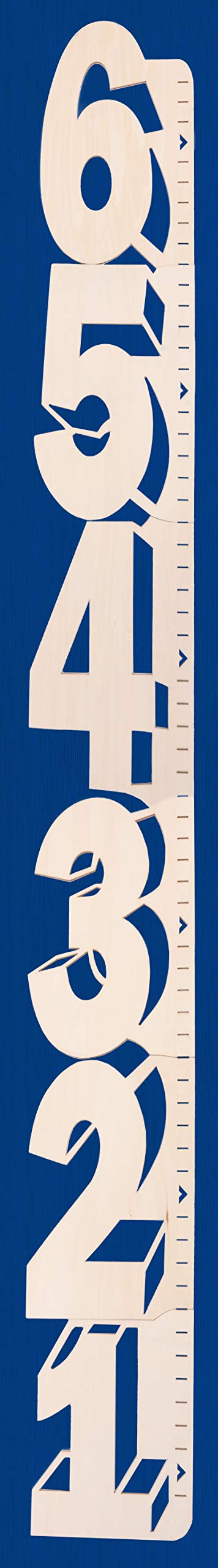DIY Wooden 3D Block Numbers Growth Chart
