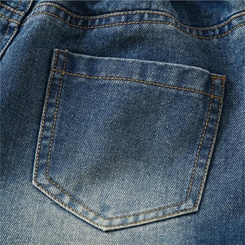 Moonker Straight Wide Leg Denim Jeans for Teens Girls Boys Baggy Loose High Elastic Waist Denim Pants with Girl3