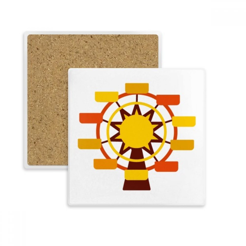 Coupe Coaster absorbant en pierre pour tasse de couleur