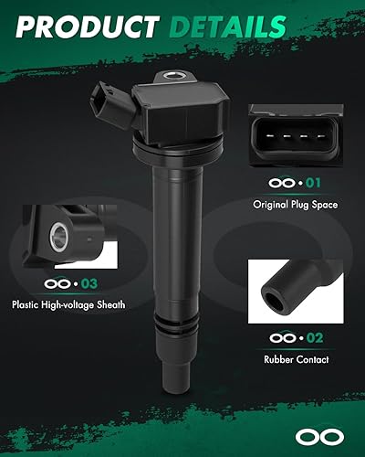 Vista 1331 de SCITOO 1 bobinas de encendido con 4 bujías de iridio para Chevrolet 2011-2015 Cruze 1.4L 2016 Cruze Limited 1.4L 2012-2020 Sonic 1.4L 2013-2021 Trax