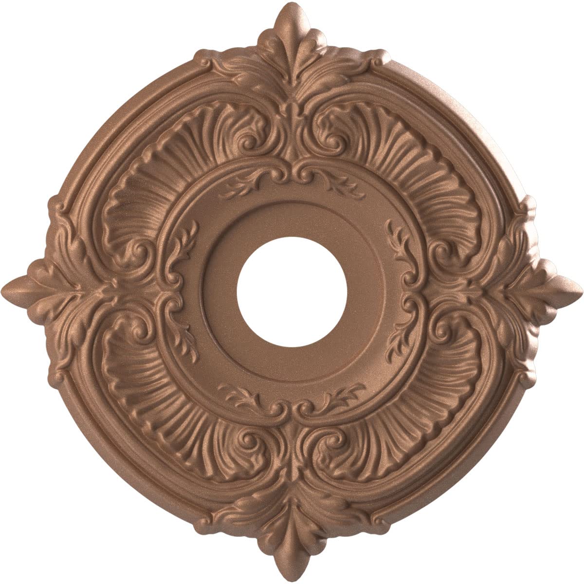 Ekena Millwork 16"OD x 3 1/2"ID x 1"P Attica Thermoformed PVC Ceiling Medallion (Fits Canopies up to 5 5/8"), Aged Copper